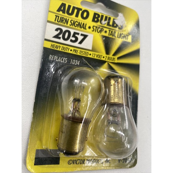 Victor #2057 Auto Bulbs Turn Signal Stop Tail Light 2 Pack 12 Volt Replacement - Picture 4 of 6